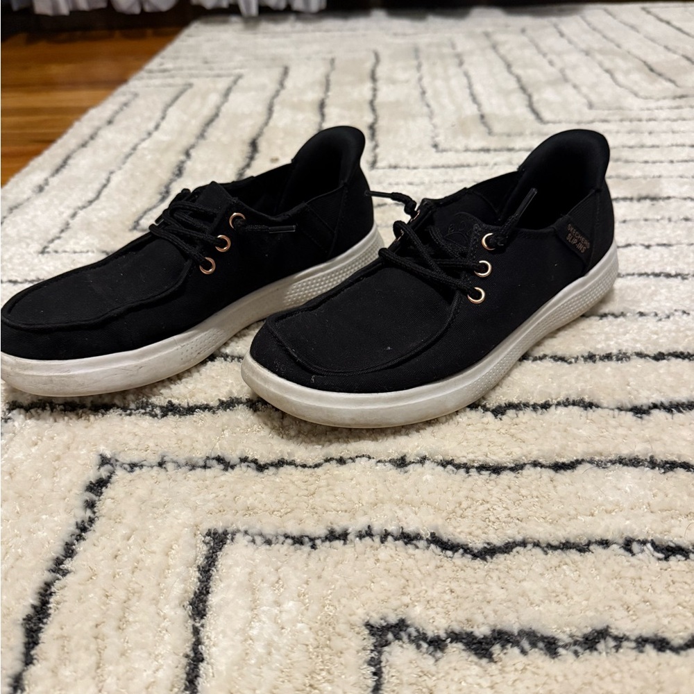Casual Black Canvas Sneakers